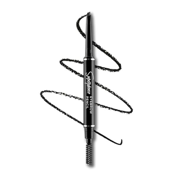 RENEE Superdense Eyebrow Pencil with Spoolie - Black, Smudge Proof, Waterproof, Highly Pigmented for Fill in Brow Gaps, Smooth One-Swipe Precision Application, Enriched with Vitamin C & Jojoba Oil