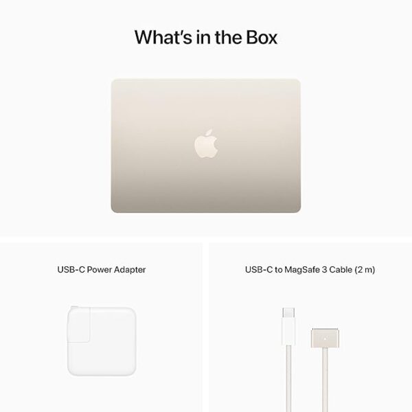 2022 Apple MacBook Air Laptop with M2 chip: 13.6-inch Liquid Retina Display, 16GB RAM, 256GB SSD Storage, Backlit Keyboard, 1080p FaceTime HD Camera. Works with iPhone and iPad; Starlight - Image 6