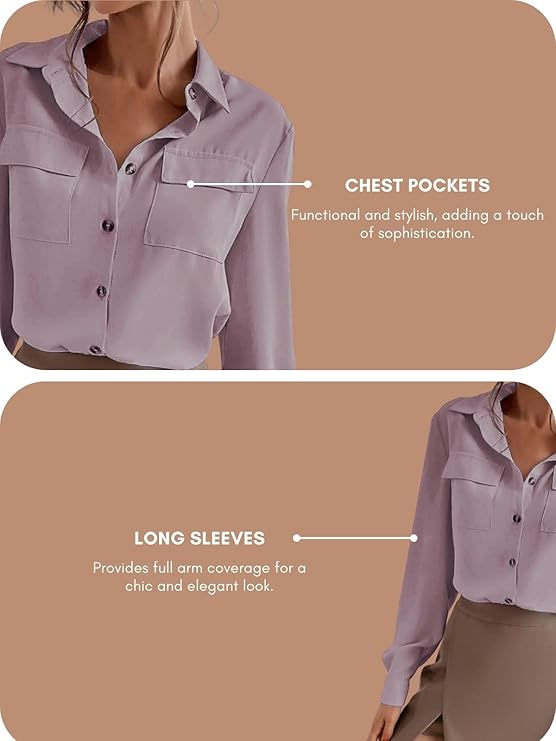 GRECIILOOKS Shirt for Women Stylish | Long Shirt for Women | Oversized Shirt for Women | Women Shirt | Tops for Woman - Image 4