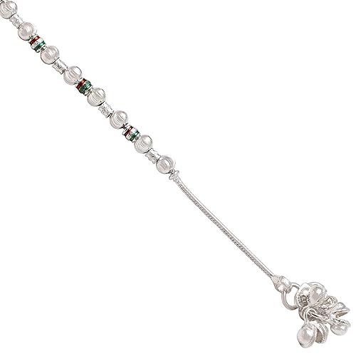 A-One Collection Anklets (Payal) Silver Plain Descent Style For Women & Girls - Image 2