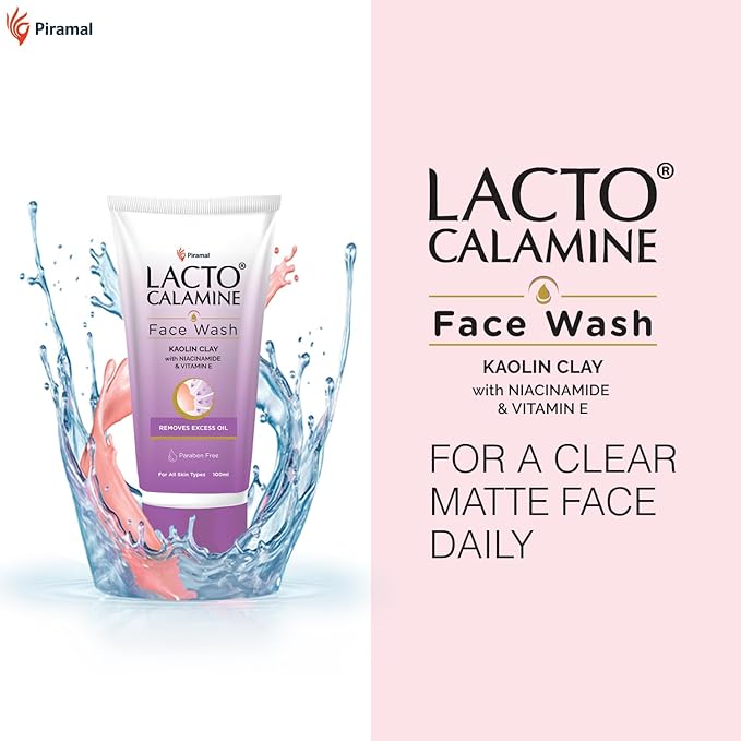 Lacto Calamine Face Wash For Oily Skin |100ml each- Pack of 3 | Kaolin Clay, Niacinamide & Vitamin E | Facewash Reduces Excess Oil, Controls Pimples, Blackheads & Whiteheads |Face wash For Women & Men - Image 5