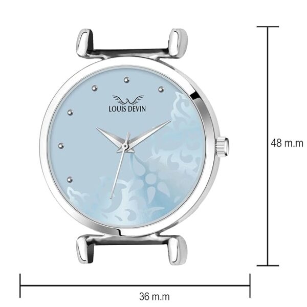 LOUIS DEVIN Women's Analog Wrist Watch with Stainless Steel Chain | LD-L157 - Image 4