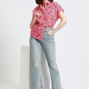 High Star Women Cotton Striped Oversized Fit Collar Full Sleeves Shirts (Copy)