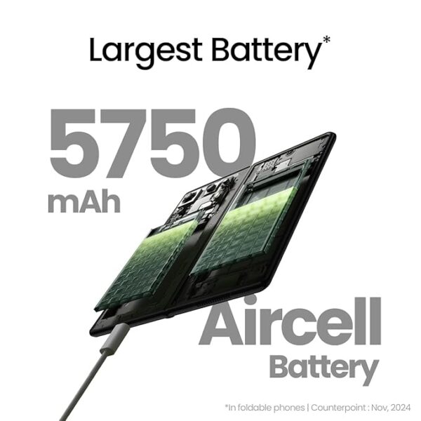 Tecno Phantom V Fold 2 (Karst Green, 12GB+512GB) | Strongest Fold Ever | Largest Battery in Fold Segment-5750mAh | Segment Largest Display | Rear-Triple 50MP Camera with OIS, Wi-Fi | 70W Fast Charger - Image 5