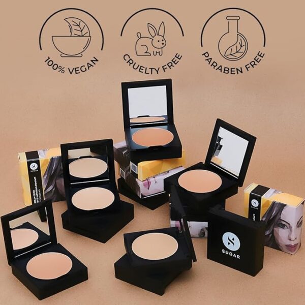 SUGAR Cosmetics Dream Cover Matte Compact Powder With SPF 15 & Vitamin E | Pressed Setting Powder | Blurs Pores | 6gm - 15 Cappuccino - Image 5