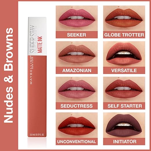 Maybelline New York Liquid Matte Lipstick, Long Lasting, 16hr Wear, Superstay Matte Ink, 20 Pioneer, 5ml - Image 5