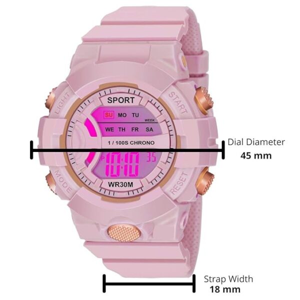 ON TIME OCTUS Digital Boy's and Girl's Watch Grey Dial Multicolour Resin Strap Gifts for Kids | Birthday Gifts - Image 4