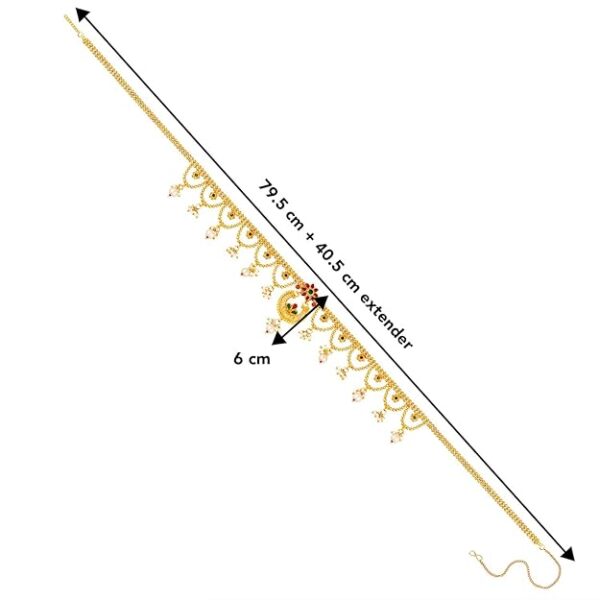 Peora Gold Plated Bridal Jewelry Set Gift for Women Indian Traditional Ethnic Wedding ( kamarband ) - Image 4