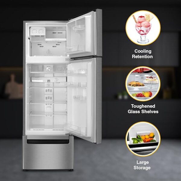 Whirlpool 235 L Frost Free Triple-Door Refrigerator (FP 253D PROTTON ROY RADIANT STEEL(Z) Double Door Refrigerator space) - Image 4