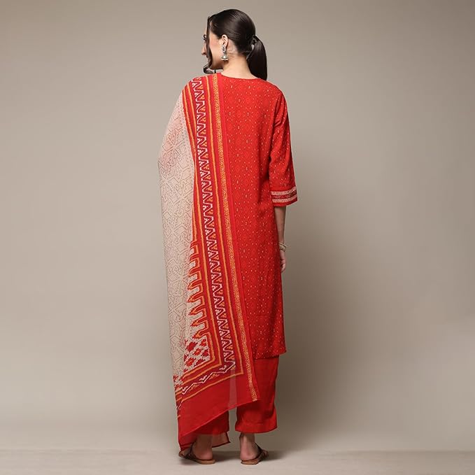 BIBA Poly Crepe Women Salwar Suite Set - Image 4