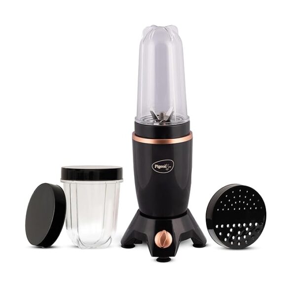 Pigeon By Stovekraft Nutri Mixer | Grinder Juicer Blender Smoothie Maker All-in-1 Machine | 400 Watt | 2 Jars - Multiuse Jar 500ml, Dry Grind 300ml | 1 Blade | 1 Year Warranty