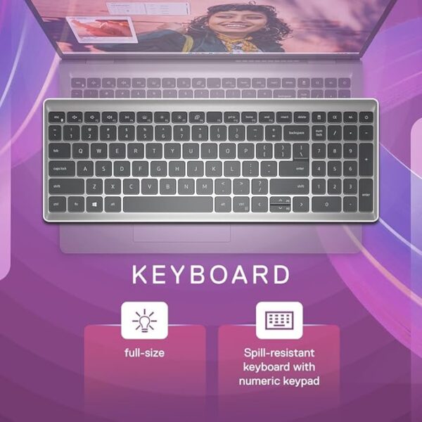 Dell Inspiron 3530 Thin & Light Laptop, 13th Gen Intel Core i5-1334U Processor, 16GB, 1TB SSD, 15.6" (39.62cm) FHD Display, Backlit Keyboard, Windows 11 + MSO'24 & 15 Month McAfee, Silver, 1.62kg - Image 5