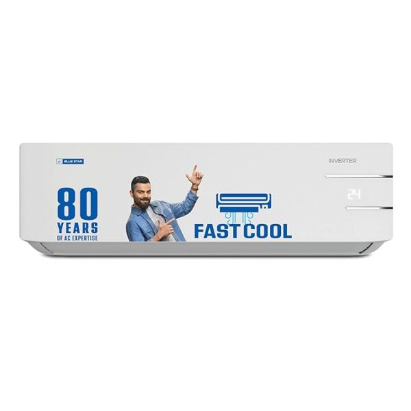 BLUE STAR 5 Star 1.5 Ton Convertible 5 in 1 Cooling Inverter Split Air Conditioner (BLUE STAR AC IC518TNUR, IU)