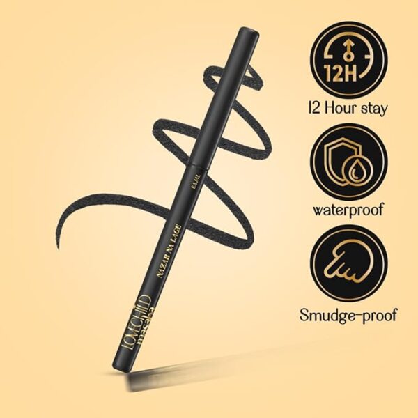 LoveChild Masaba Kajal Pencil Coal Black Matte - Smudge-proof & Waterproof, Long-lasting Deeply Pigmented Eyeliner for Women, Makeup Essential (0.36g) - Image 2