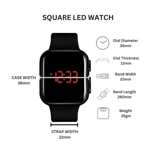Traditional Design of KIMY Digital Sport & LED Combo Watches for Men and Boys.(Blue) - Image 4