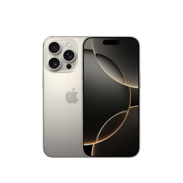 iPhone 16 Pro 128 GB: 5G Mobile Phone with Camera Control, 4K 120 fps Dolby Vision and a Huge Leap in Battery Life. Works with AirPods; Natural Titanium