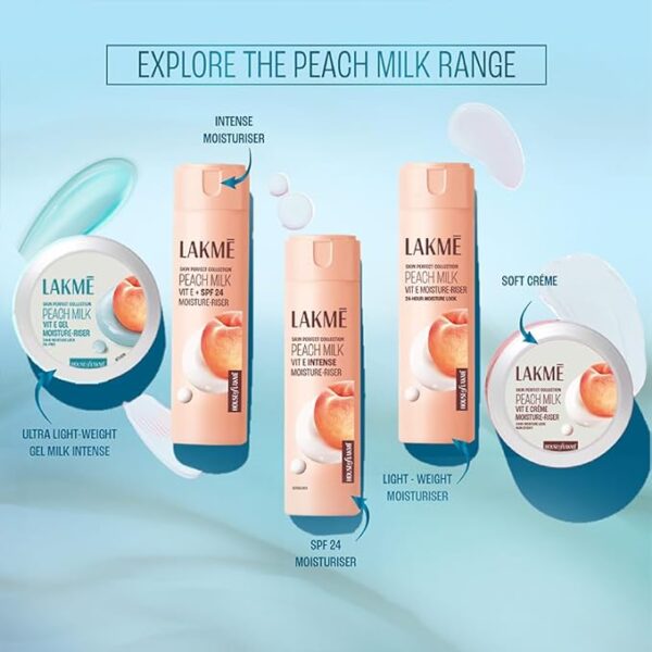 LAKMÉ Peach Milk Vit E Gel Moisturizer, Lightweight Gel to Hydrate Skin | With Vitamin E -200gm - Image 6