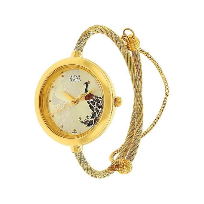 Titan Raga Garden of Eden Champagne Dial Analog Stainless Steel Strap watch for Women-NS2532YM01/NT2532YM01 - Image 3