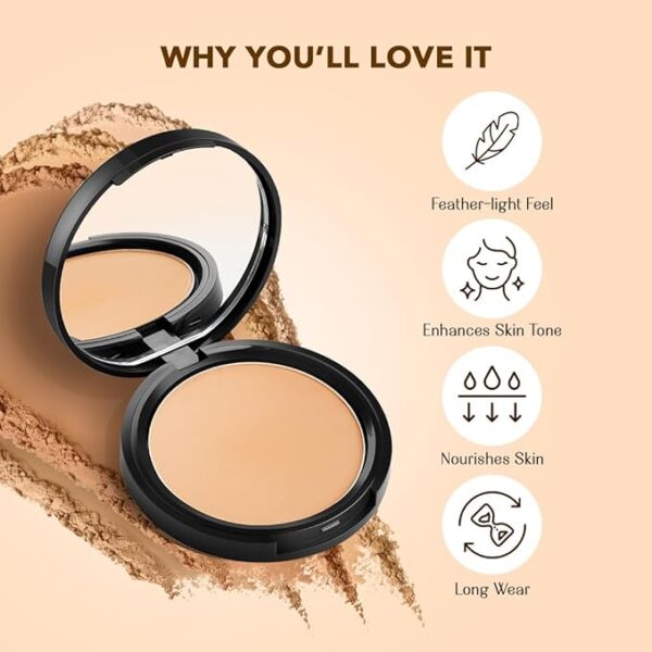 Lovechild Masaba 4-in-1 Mattifying Compact - Perfect Matte Coverage, Moisturizer, Primer & Skin Repair, With Macadamia Oil & Vitamin E, Lonely Lioness (Light) - 9g - Image 5
