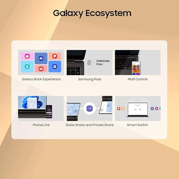 Samsung Galaxy Book3 Core i5 13th Gen 1335U - (8 GB/512 GB SSD/Windows 11 Home) Galaxy Book3 Thin and Light Laptop (15.6 Inch, Silver, 1.58 Kg, with MS Office) - Image 6