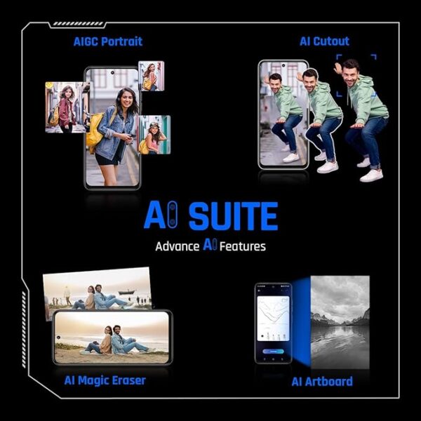 TECNO POVA 6 NEO 5G (Midnight Shadow, 8GB+256GB) | Advanced AI Features | 108MP Ultra Clear AI Camera | D6300 Powerful Processor | 5 Year Lag Free Fluency | 5000 mAh Battery | InBuilt Infrared and NFC - Image 5