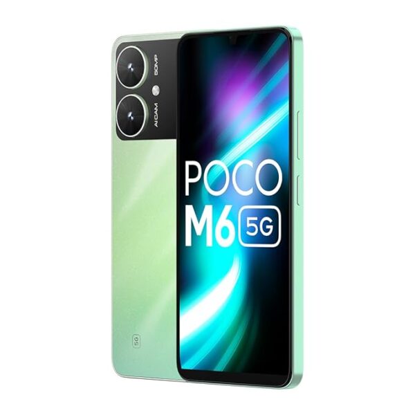 POCO M6 5G (Polaris Green, 8GB RAM, 256GB Storage) | MediaTek Dimensity 6100+ 5G Processor | 5000 mAh Battery + 18W Fast Charging | 50 MP AI Dual-Camera System & Side Fingerprint Sensor - Image 5
