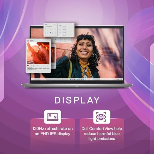 Dell Inspiron 3530 Thin & Light Laptop, 13th Gen Intel Core i5-1334U Processor, 16GB, 1TB SSD, 15.6" (39.62cm) FHD Display, Backlit Keyboard, Windows 11 + MSO'24 & 15 Month McAfee, Silver, 1.62kg - Image 2