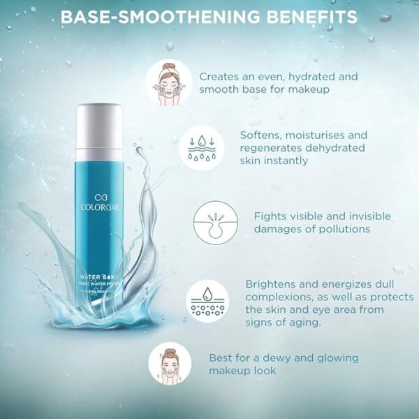 Colorbar Magic Water Primer, Clear, 30 ml | Feather-light glow primer |Ddelivers instant hydration | Protection from pollutants - Image 3