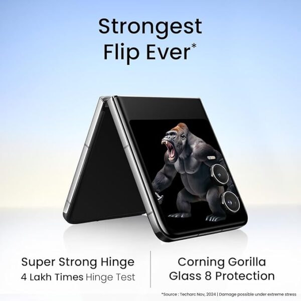TECNO Phantom V Flip 2 (Moondust Grey, 8GB+256GB) | Strongest Flip Ever | 4720mAh with 70W Charger | Advance AI Features | 50MP OIS+50MP Camera | 6.9" 120Hz AMOLED Main & 3.64" AMOLED Cover Screen - Image 4