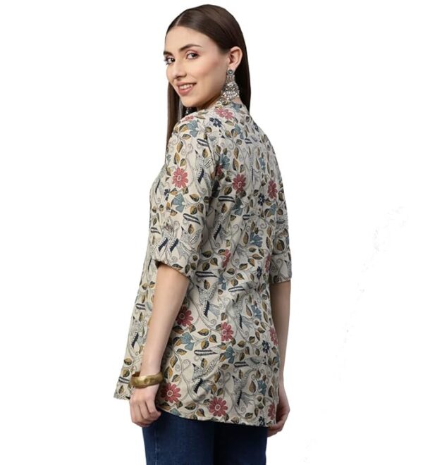 Divena Black Rayon Zigzag Print Top - Image 3
