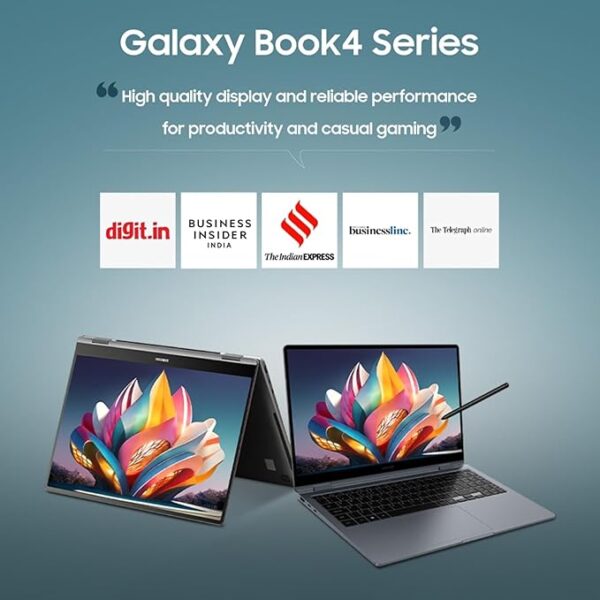 Samsung Galaxy Book4 (Gray, 16GB RAM, 512GB SSD) | 15.6" Full HD Screen | Intel Core i5 1335U Processor | Windows 11 Home | MS Office 2021 | Fingerprint Reader | Intel Iris XE Graphics | RJ45 LAN Port - Image 2