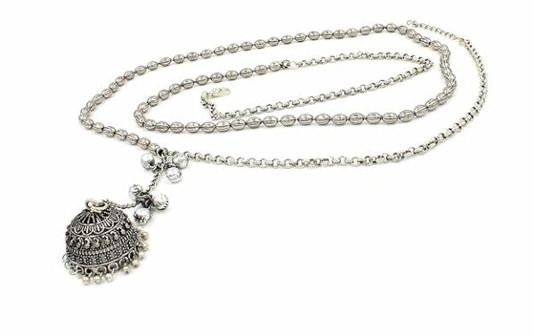 GURJARI JEWELLERS Plain oxidised Silver Slim Kamarband for Women and Girls - Image 3