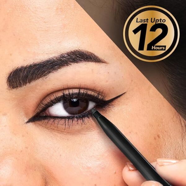 LoveChild Masaba Kajal Pencil Coal Black Matte - Smudge-proof & Waterproof, Long-lasting Deeply Pigmented Eyeliner for Women, Makeup Essential (0.36g) - Image 4