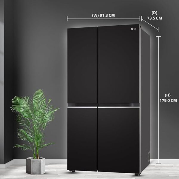 LG 655 L Frost Free Smart Inverter Double Door Side by Side Refrigerator (GL-B257HWBY, Western Black, Express Freezing | Multi Air-Flow) - Image 5