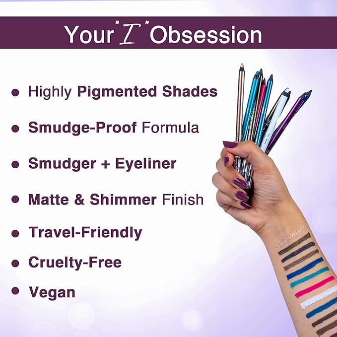 Hilary Rhoda Play n Blend Gel Eyeliner | One Stroke Application | Highly Pigmented | Matte & Shimmer Finish | 2 in 1 Smudger + Eyeliner | Butter Smooth Texture | 1.5g - (Turquoise Ocean | Shade 09) - Image 4