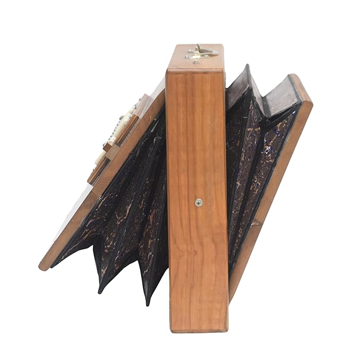 Shrutibox Handmade 13-Key Shrutibox - Natural Teak Wood One Octave Multi-Fold Bellow All wood Shrutibox - Image 5