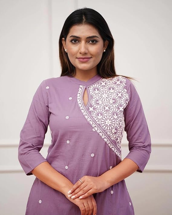 FABNEX Kurta Set for Women | Women Embroidered Kurta Set | Women Kurta Sets Kurtis | Women Kurta Pant Set (K-34-38) - Image 6