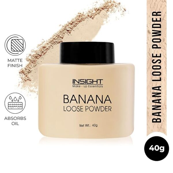 Insight Banana Loose Powder |Make Up Setting Powder |Provides Long-lasting Coverage |Reduces Shine|Loose Powder(Banana Powder) - Image 5