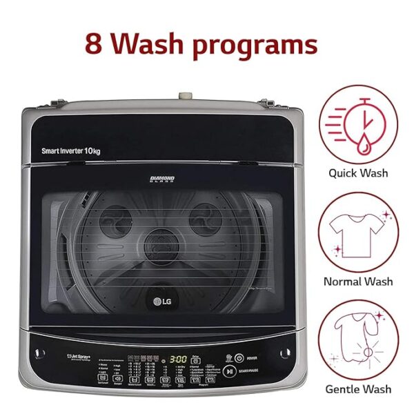 LG 10 Kg Inverter Fully-Automatic Top Loading Washing Machine (T10SJSS1Z, Free Silver) - Image 3