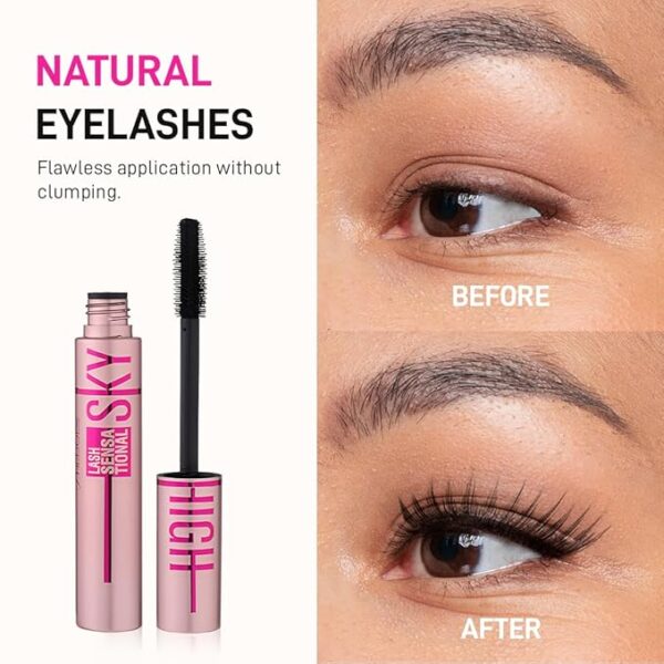 Sky High Lash Mascara - Ultra-Lengthening and Volumizing, Smudge-Proof, Clump-Free, Long-Lasting Wear, Enriched with Nourishing Ingredients, Cruelty-Free - Image 5