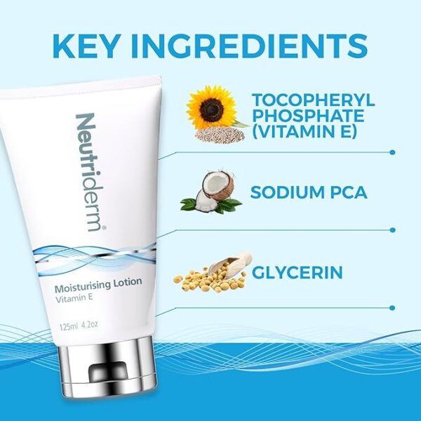 Neutriderm Moisturising Lotion w/Vitamin E - 125 mL - Image 2