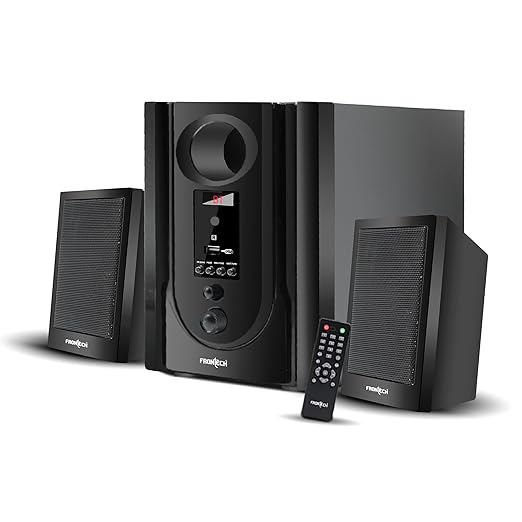 FRONTECH 2.1 Channel Speaker System | Bluetooth 5.0-40W Output, USB|BT|FM Support|LED Display, (3365 - Black) - Image 2