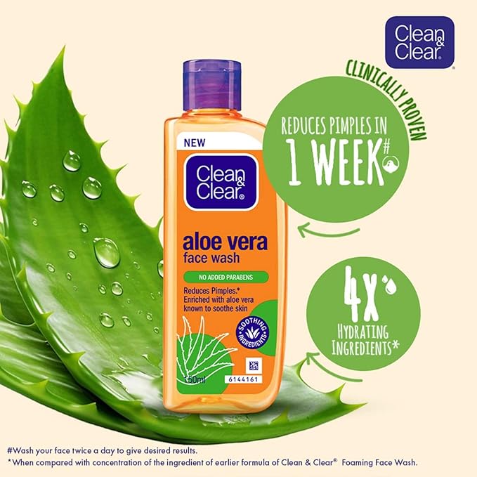 Clean & Clear Aloe Vera Face Wash 150ml - Image 2