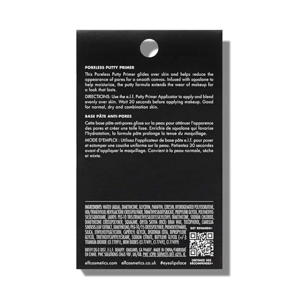 e.l.f. Poreless Putty Primer, Silky, Skin-Perfecting, Lightweight, Long Lasting, Smooths, Hydrates, Minimizes Pores, Flawless Base & Finish, All-Day Wear, Ideal for All Skin Types, 0.74 Fl Oz - Image 3