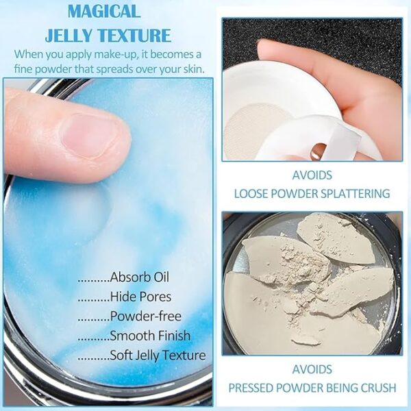 CANDYBELLA Oil Control Gel Compact Powder for Women - Mattifying Formula for Long-lasting Shine Control, Poreless Skin - Best Oil Control Makeup for Oily Skin, Minimize Pores, and Achieve a Matte Finish - Image 4