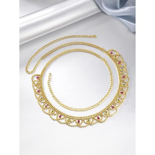Peora Gold Plated Bridal Jewelry Set Gift for Women Indian Traditional Ethnic Wedding - Image 3