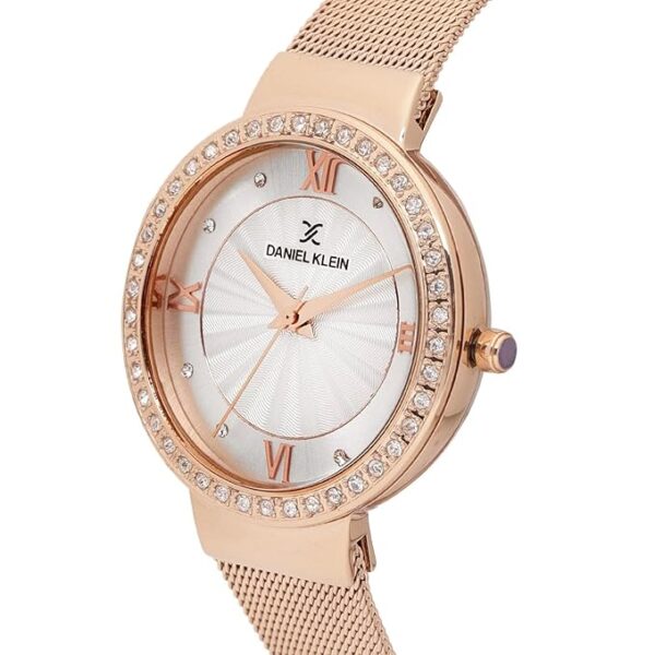 Daniel Klein Metal Analog Dial Women Watch- Dk11683-3, Band_Gold, Dial_Silver - Image 6