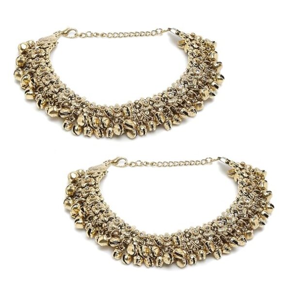 YouBella Jewellery German Silver Plated Stylish Handmade Payal Anklets for Girls and Women