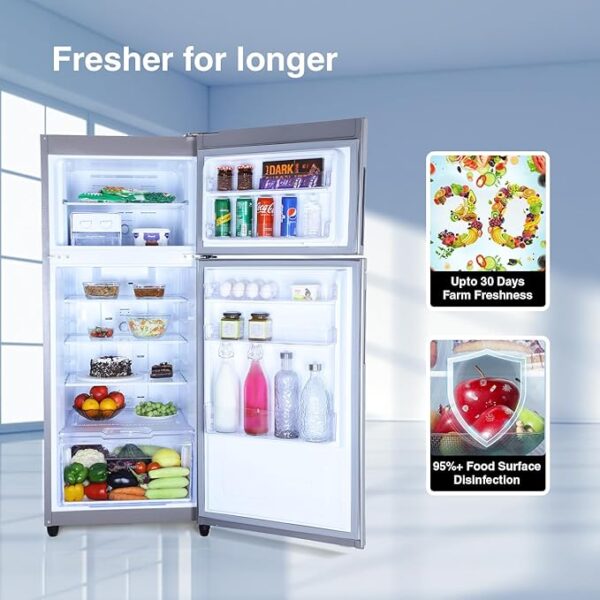 Godrej 223 L 2 Star Nano Shield Technology, Inverter Frost Free Double Door Refrigerator(RF EON 244B RI ST GL, Steel Glow) - Image 2