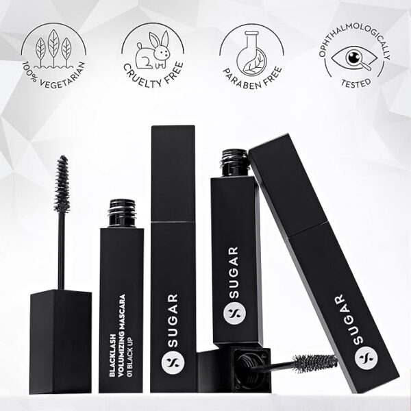 SUGAR Cosmetics Blacklash Volumizing Mascara - 01 Black Up - Image 5